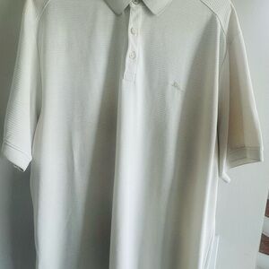 Tommy Bahama Cream Polo Relaxed Fit Short Sleeves